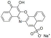 6-Hydroxy-5-oxo-5H-dibenzo[a,h]phenoxazine-12-sulfonic acid sodium salt Structure