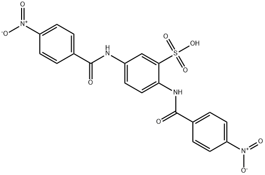 2,5-bis(4-nitrobenzamido)benzenesulfonic acid Structure