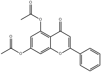 5,7-ジアセトキシフラボン 化学構造式