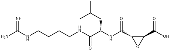 N-(反式-环氧丁二酰基)-L-亮氨酸-4-胍基丁基酰胺 结构式