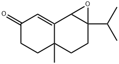 1a,3,3a,4,5,7b-ヘキサヒドロ-1a-イソプロピル-3a-メチルナフト[1,2-b]オキシレン-6(2H)-オン 化学構造式