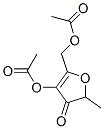 4-(アセチルオキシ)-2,3-ジヒドロ-2-メチル-3-オキソ-5-フランメタノールアセタート 化学構造式
