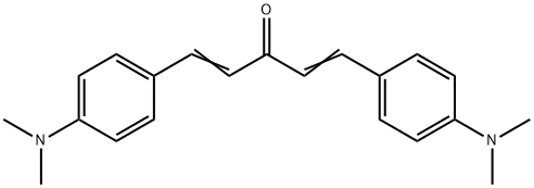 1,5-ビス[4-(ジメチルアミノ)フェニル]-1,4-ペンタジエン-3-オン 化学構造式