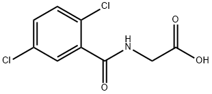 N-(2,5-ジクロロベンゾイル)グリシン 化学構造式