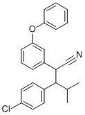 4-Chloro-beta-(1-methylethyl)-alpha-(3-phenoxyphenyl)benzenepropanenit rile 结构式