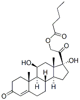 吉草酸11β,17-ジヒドロキシ-3,20-ジオキソプレグナ-4-エン-21-イル 化学構造式