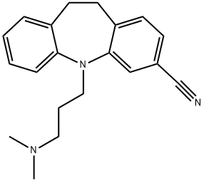 5-[3-(ジメチルアミノ)プロピル]-10,11-ジヒドロ-5H-ジベンゾ[b,f]アゼピン-3-カルボニトリル 化学構造式