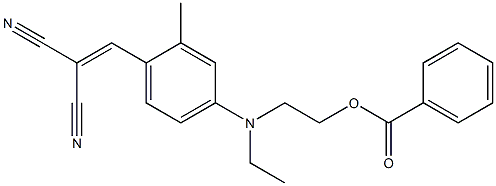 2-[[4-(2,2-dicyanovinyl)-3-methylphenyl]ethylamino]ethyl benzoate Struktur