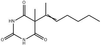 5-Methyl-5-(1-methyl-1-hexenyl)barbituric acid 结构式