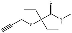 2-Ethyl-N-methyl-2-(2-propynylthio)butyramide 结构式