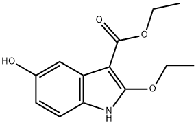 2-Ethoxy-5-hydroxy-1H-indole-3-carboxylic acid ethyl ester 结构式