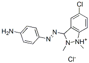 3-[(4-アミノフェニル)アゾ]-5-クロロ-1,2-ジメチル-1H-インダゾール-2-イウム・クロリド 化学構造式