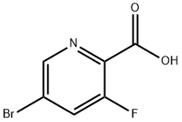 5-ブロモ-3-フルオロピリジン-2-カルボン酸 化学構造式
