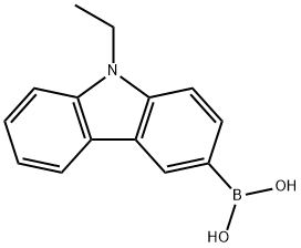 9-ethyl-3-carbazole boronic acid
 Structure