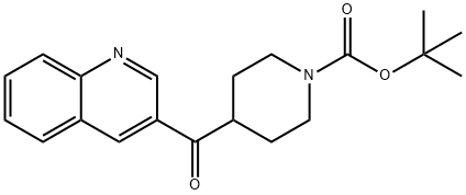 4-(喹啉-3-甲酰基)-哌啶-1-甲酸叔丁酯, 669074-89-9, 结构式