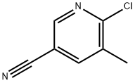 2-氯-5-氰基-3-甲基吡啶 结构式