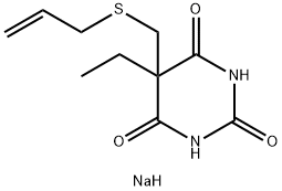5-(Allylthiomethyl)-5-ethyl-2-sodiooxy-4,6(1H,5H)-pyrimidinedione 结构式