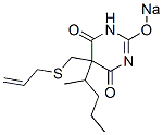 5-(Allylthiomethyl)-5-(1-methylbutyl)-2-sodiooxy-4,6(1H,5H)-pyrimidinedione 结构式