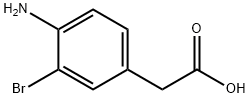 BENZENEACETIC ACID, 4-AMINO-3-BROMO-, 66955-75-7, 结构式