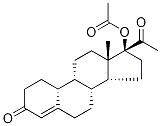 17-Hydroxy-19-nor-17α-pregn-4-ene-3,20-dione Acetate Structure
