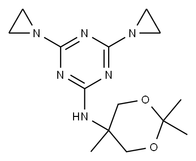 4,6-Di(aziridin-1-yl)-N-(2,2,5-trimethyl-1,3-dioxan-5-yl)-1,3,5-triazin-2-amine 结构式