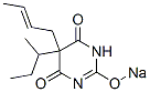 5-(2-Butenyl)-5-sec-butyl-2-sodiooxy-4,6(1H,5H)-pyrimidinedione 结构式