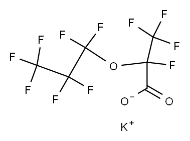 2,3,3,3-四氟-2-(七氟丙氧基)丙酸钾 结构式