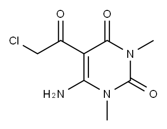 6-氨基-5-(2-氯乙烷酰)-1,3-二甲基-嘧啶-2,4-二酮 结构式
