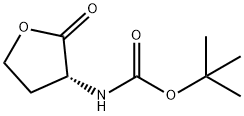 (R)-2-氧代四氢呋喃-3-基氨基甲酸叔丁酯 结构式