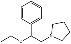 1-(2-エトキシ-2-フェニルエチル)ピロリジン 化学構造式