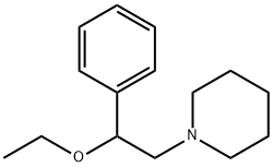 1-(2-エトキシ-2-フェニルエチル)ピペリジン 化学構造式