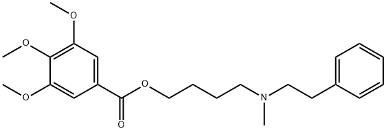 3,4,5-Trimethoxybenzoic acid 4-(N-methyl-N-phenethylamino)butyl ester 结构式