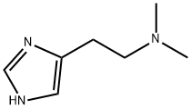 4-(2-ジメチルアミノエチル)-1H-イミダゾール 化学構造式