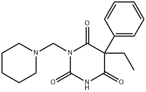 5-Ethyl-5-phenyl-1-(piperidinomethyl)barbituric acid Structure