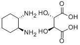 (1S,2S)-(-)-1,2-シクロヘキサンジアミンD-酒石酸 化学構造式