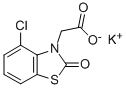 4-クロロ-2-オキソ-3(2H)-ベンゾチアゾール酢酸カリウム 化学構造式