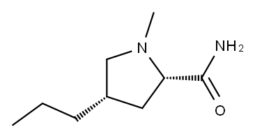 2-Pyrrolidinecarboxamide,1-methyl-4-propyl-,cis-L-(8CI) Structure
