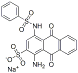 sodium 1-amino-9,10-dihydro-9,10-dioxo-4-[(phenylsulphonyl)amino]anthracene-2-sulphonate 结构式