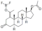Androstan-3-one, 17-(acetyloxy)-2-1-(difluoroboryl)oxyethylidene-, (5.alpha.,17.beta.)- 结构式