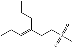 (E)-4-[2-(Methylsulfonyl)ethyl]-3-heptene Structure