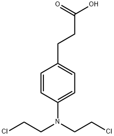 p-[Bis(2-chloroethyl)amino]hydrocinnamic acid Structure