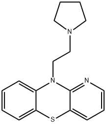 10-[2-(1-Pyrrolidinyl)ethyl]-10H-pyrido[3,2-b][1,4]benzothiazine 结构式