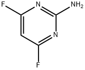 2-アミノ-4,6-ジフルオロピリミジン 化学構造式