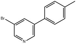 3-溴-5-(4-甲基苯基)吡啶, 675590-28-0, 结构式