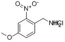 4-甲氧基-2-硝基-苄胺盐酸盐 结构式
