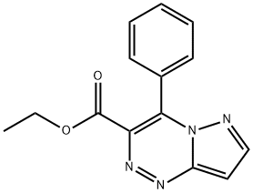 4-フェニルピラゾロ[5,1-c][1,2,4]トリアジン-3-カルボン酸エチル 化学構造式