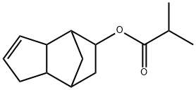 2-メチルプロパン酸(3a,4,5,6,7,7a-ヘキサヒドロ-4,7-メタノ-1H-インデン)-5-イル 化学構造式