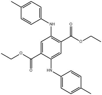 2,5-ビス[(4-メチルフェニル)アミノ]-1,4-ベンゼンジカルボン酸ジエチル 化学構造式