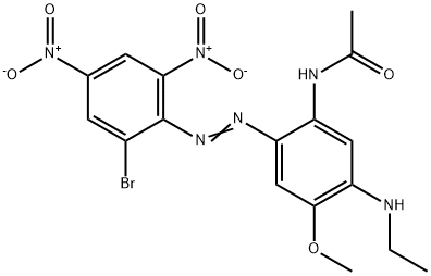 N-[2-[(2-bromo-4,6-dinitrophenyl)azo]-5-(ethylamino)-4-methoxyphenyl]acetamide Struktur