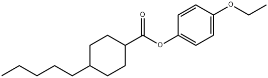 4-戊烷基-环己烷羧酸-4-乙氧基苯酯 结构式